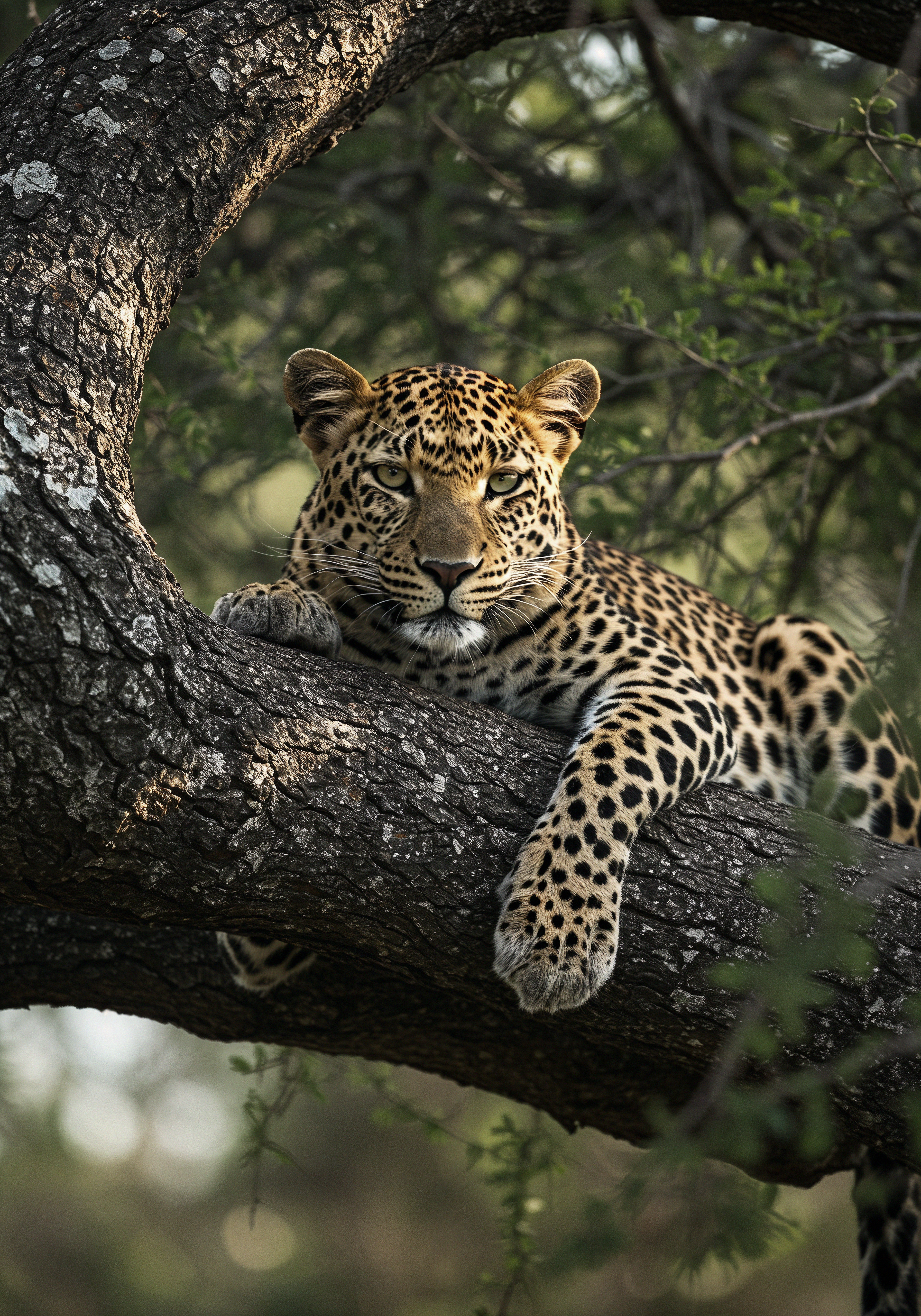 Jaguar resting on a riverbank in its natural Pantanal habitat